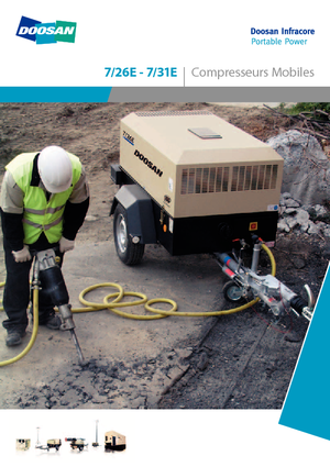 Mobiele Perslucht Compressors - diesel, elektrisch, benzine Doosan 7/31E 