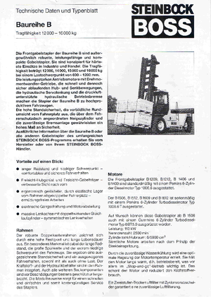 Dieselheftrucks Steinbock B 1209