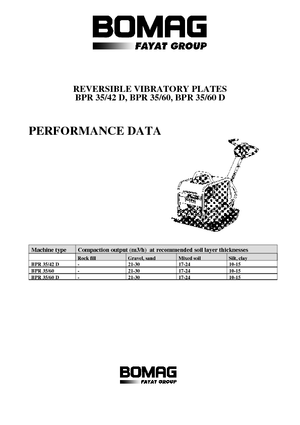 Omkeerbare Trilplaten Bomag BPR 35/60 D