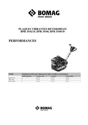 Omkeerbare Trilplaten Bomag BPR 35/60 D