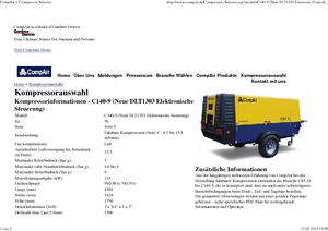 Mobiele Perslucht Compressors - diesel, elektrisch, benzine CompAir C 140-9