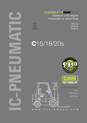 Dieselheftrucks Clark C 15 D