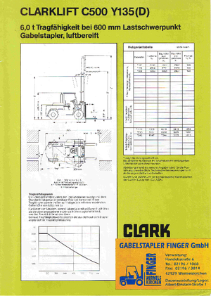 Dieselheftrucks Clark C 500-y-135 D