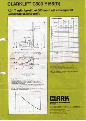 Dieselheftrucks Clark C 500-y-155 D