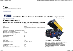 Mobiele Perslucht Compressors - diesel, elektrisch, benzine CompAir C 76