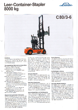 Dieselheftrucks Linde C 80/3
