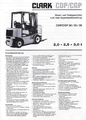Dieselheftrucks Clark CDP 25