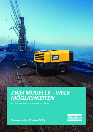 Mobiele Perslucht Compressors - diesel, elektrisch, benzine Atlas Copco XAVS 186 Jd DPF
