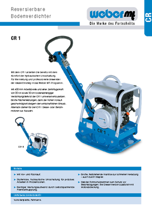 Omkeerbare Trilplaten weber mt CR 1