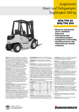 Dieselheftrucks Jungheinrich DFG 20 AK