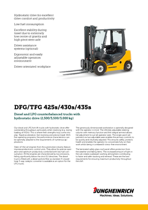 Dieselheftrucks Jungheinrich DFG 430s