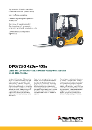 Dieselheftrucks Jungheinrich DFG 435s