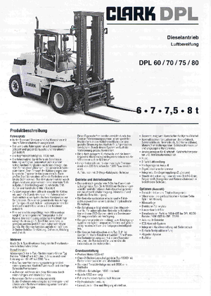 Dieselheftrucks Clark DPL 80