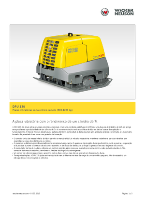 Omkeerbare Trilplaten Wacker Neuson DPU130Le