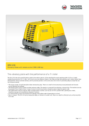 Omkeerbare Trilplaten Wacker Neuson DPU130Le