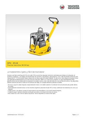 Omkeerbare Trilplaten Wacker Neuson DPU 2560H