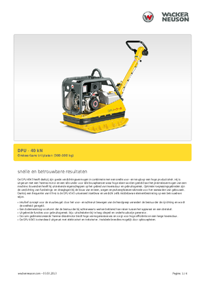 Omkeerbare Trilplaten Wacker Neuson DPU45Ye h