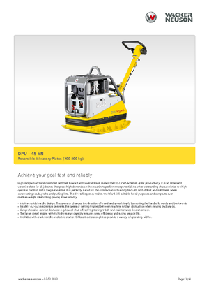 Omkeerbare Trilplaten Wacker Neuson DPU 4545 H