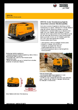 Omkeerbare Trilplaten Wacker Neuson DPU110r Lem 870