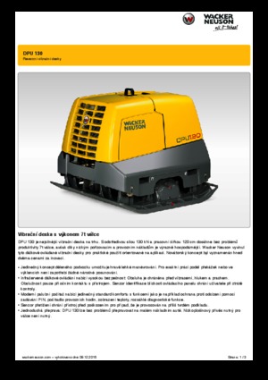 Omkeerbare Trilplaten Wacker Neuson DPU 130 r