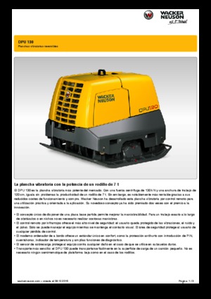 Omkeerbare Trilplaten Wacker Neuson DPU 130 r