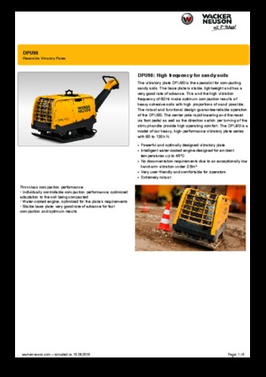 Omkeerbare Trilplaten Wacker Neuson DPU90 Lem 770