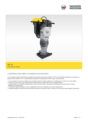 Benzine en Diesel Trilstampers Wacker DS 70,11
