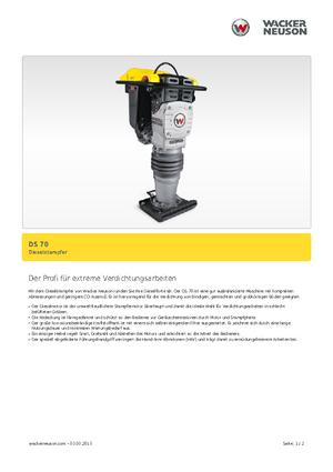 Benzine en Diesel Trilstampers Wacker DS 70,11