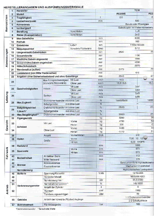 Dieselheftrucks TCM FD 25 Z 5 T