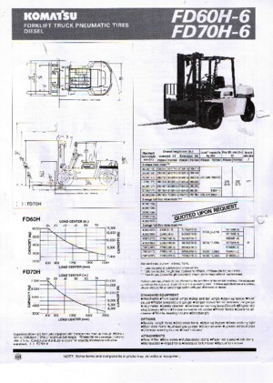 Dieselheftrucks Komatsu FD 70-6