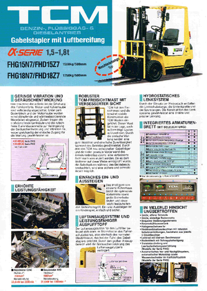 Dieselheftrucks TCM FHD 15 Z 7