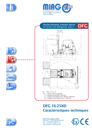 Explosieveilige dieselvorkheftrucks Miag DFG 16 XD
