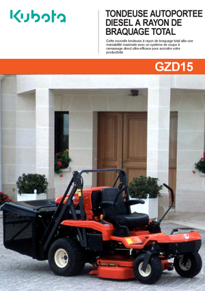 Voortrekhaak gemeentetrekker Kubota GZD 15 HD