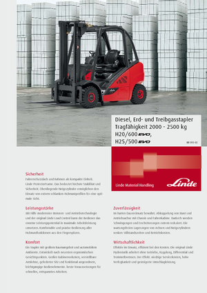 Explosieveilige dieselvorkheftrucks Linde H20/600D