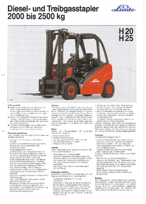 Explosieveilige dieselvorkheftrucks Linde H 25 D