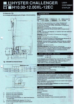 Dieselheftrucks Hyster H 12.00 XL - 12 EC