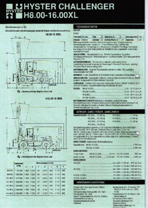 Dieselheftrucks Hyster H 8.00 XL