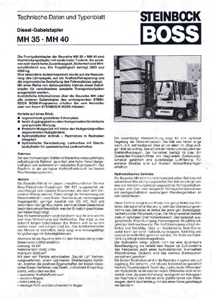 Dieselheftrucks Steinbock MH 40