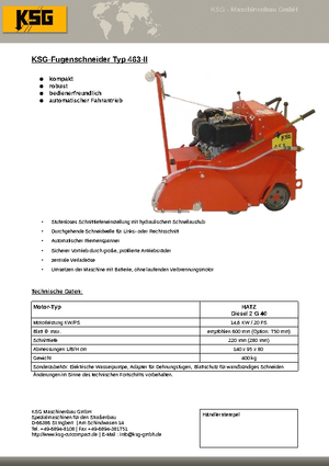 Vloerzagen KSG-Maschinenbau KSG 463