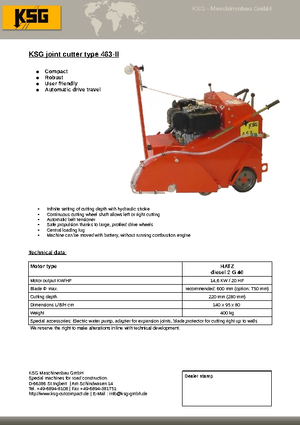 Vloerzagen KSG-Maschinenbau KSG 463
