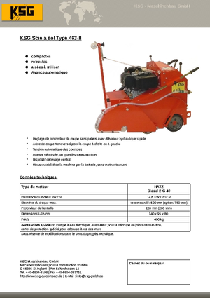 Vloerzagen KSG-Maschinenbau KSG 463