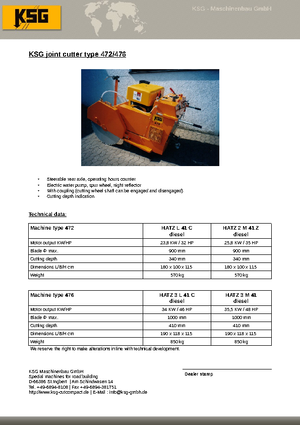 Vloerzagen KSG-Maschinenbau KSG 476