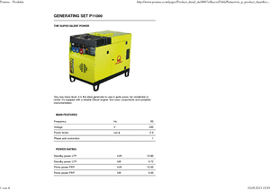 Diesel Generatoren PRAMAC Lifter P 11000 TYA