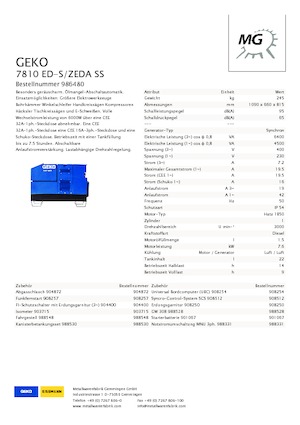 Diesel Generatoren Geko ® 7810 ED-S/ZEDA