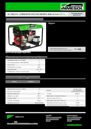 Diesel Generatoren INMESOL AL 1000-CA