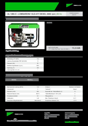 Diesel Generatoren INMESOL AL 1200-E
