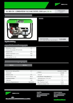 Diesel Generatoren INMESOL AL 500-CA