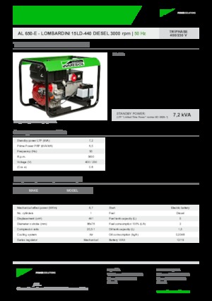Diesel Generatoren INMESOL AL 650-E