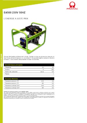 Diesel Generatoren PRAMAC Lifter E 4500 SYH