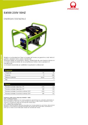 Diesel Generatoren PRAMAC Lifter E 4500 SYH